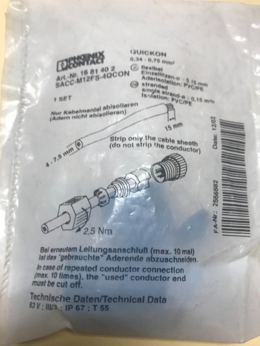 Phoenix m12er connector - m12er,